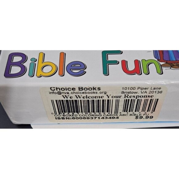 ABC Bible Fun Coloring Cards 52 Double Sided Cards Bible Verses Drawing Fun FLAW - Picture 4 of 4